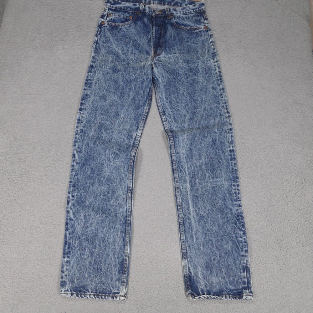 Vtg 80's Levi’s 501 Preshrunk Jeans USA Deadstock NWT 32x34 Button Fly Acid Wash